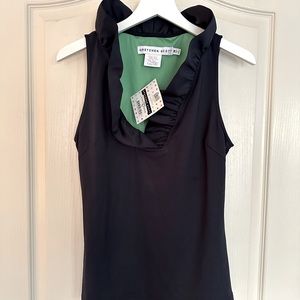 NWT Gretchen Scott Sleeveless Ruffle Top